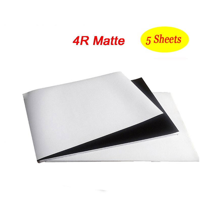 A4 Magnetische Fotografische Papier A4 4R Inkjet Printen Fotopapier Glossy Matte Stickers Diy Koelkast Magneet: Matte 4R 5 sheets