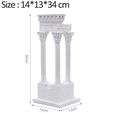 Europäische Alten Griechischen Tempel Statue Harz Antiken Gebäude Skulptur Zimmer Dekor Fengshui Ornament Hause Dekoration Zubehör: Tempel von Theosculi