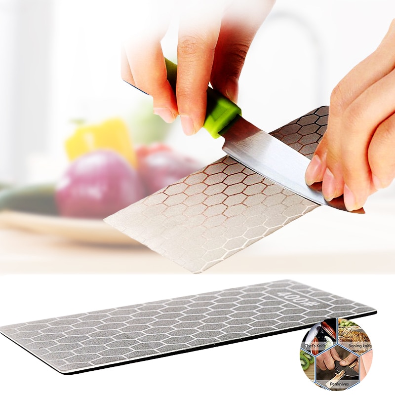 Diamant aiguiseur plaque couteau affûtage pierre 400 #1000 # Ultra-mince nid d'abeille pierre à aiguiser outil de cuisine pour aiguiser les couteaux