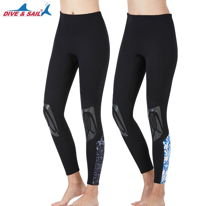 dive&amp;sail 1.5mm Neoprene wetsuit pants trunk long pant Thermo Leggings Diving Pant for keep warm