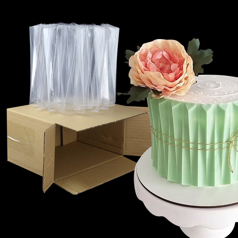 Bordure de gâteau en Mousse Origami en plastique Transparent 3D, demi-cercle, moule d&#39;impression de cuisson, pochoir de gâteau, décoration de Fondant au chocolat