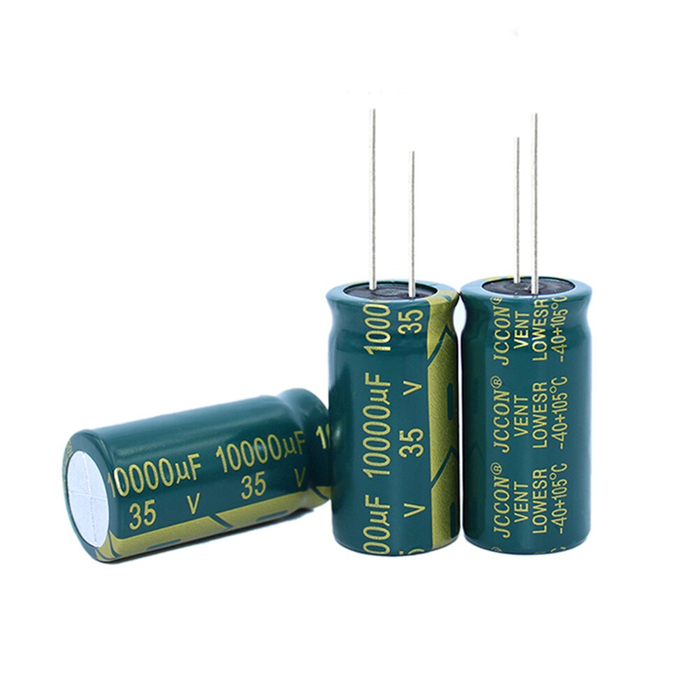 10Pc-100Pc Jccon 35V 10000Uf 10000Uf 35V 18X35Mm Pitch 7.5mm 105 ℃ Aluminium Hoge Frequentie Lage Weerstand Elektrolytische Condensator