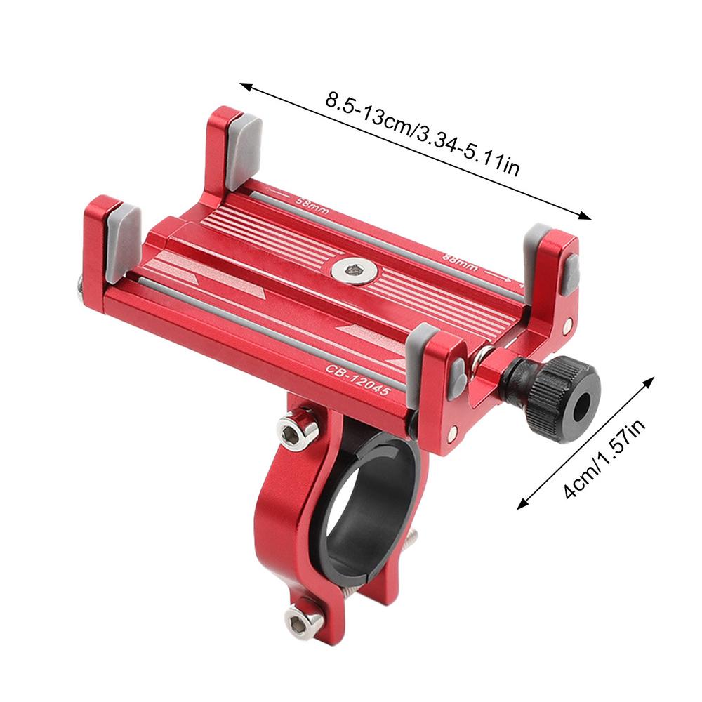 Fiets Motorfiets Telefoon Houder Voor Racefiets Aluminium Gsm Houder Suppot Case Telefoons Navigatie Bracke: Rood