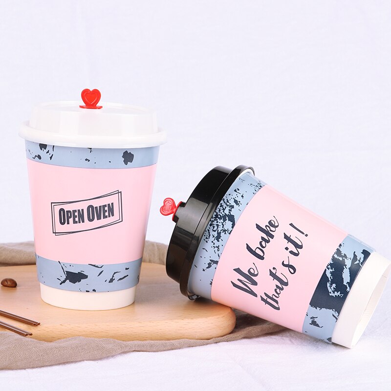 50pcs Europese stijl wegwerp koffie cup party favor double layer holle anti drink paper pakket cup met deksel