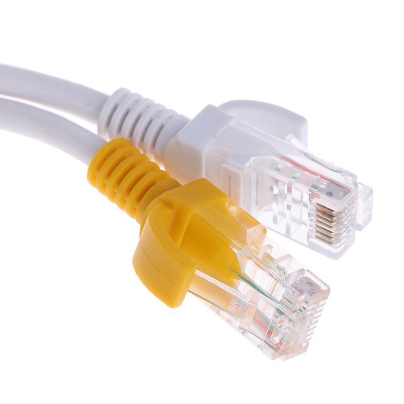 Network cabling connector three-way RJ45 connector head for security camera install POE Splitter 2-in-1