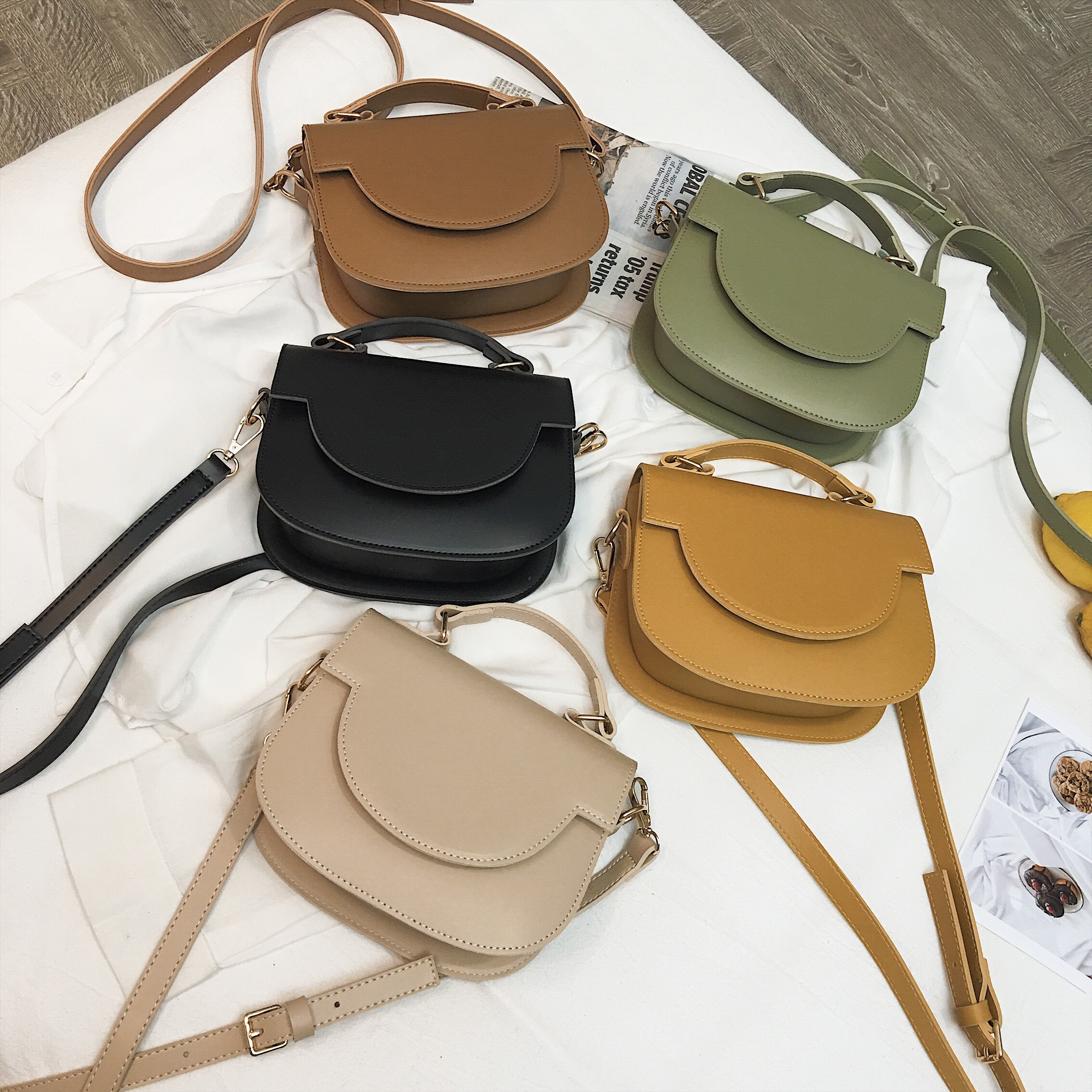 Pu Lederen Crossbody Tas Voor Vrouwen Mini Schouder Eenvoudige Tas Vrouwelijke Eenvoudige Handtassen En Portemonnees Totes