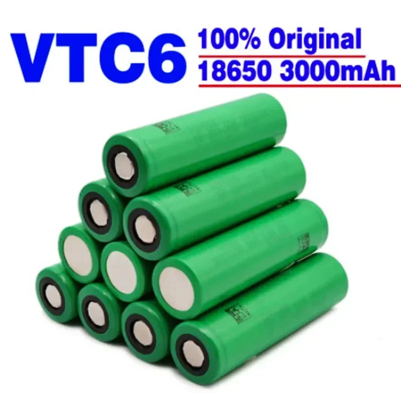 .Original.Rechargeabie.VTC6.3.7V.3000mAh.Li-ion.battery.18650 para US18650.VTC6.30A juguetes linterna.herramientas.