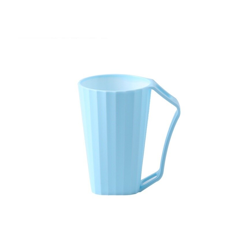 Household Washing Mups With Handle Couple Brushing Cups Children Mouthwash Cup Solid Color Cute Tooth Cylinder Cups: Blue