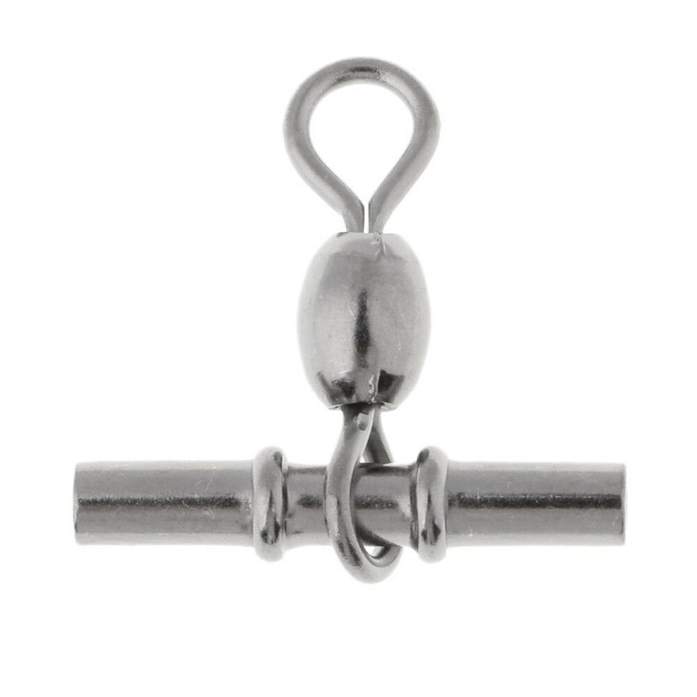 10pcs Outdoor Sports Hook Tackle Fishing Swivel Part Tool Tube Accessories Cross Line Crane Connector Snap Solid Ring Crimp: 2
