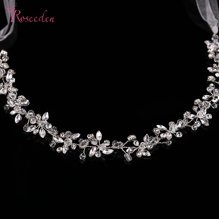 Glanzend kristal bruids bruiloft Kopstuk Bruid Hoofddeksels Hoofdband Haarband 100% Handgemaakte vrouwen Partij Sieraden Accessoires