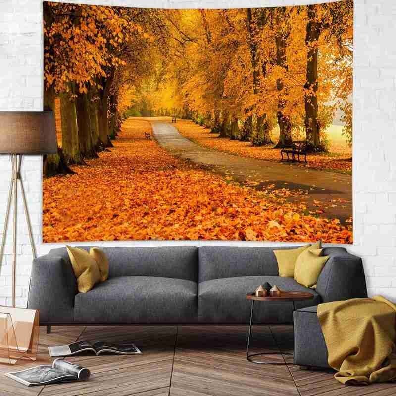 150*130cm Tapestry Forest Fabric Witchcraft Natural Scenery Forest Landscape Living Room Decor Tapestry Home Tapestry Forest