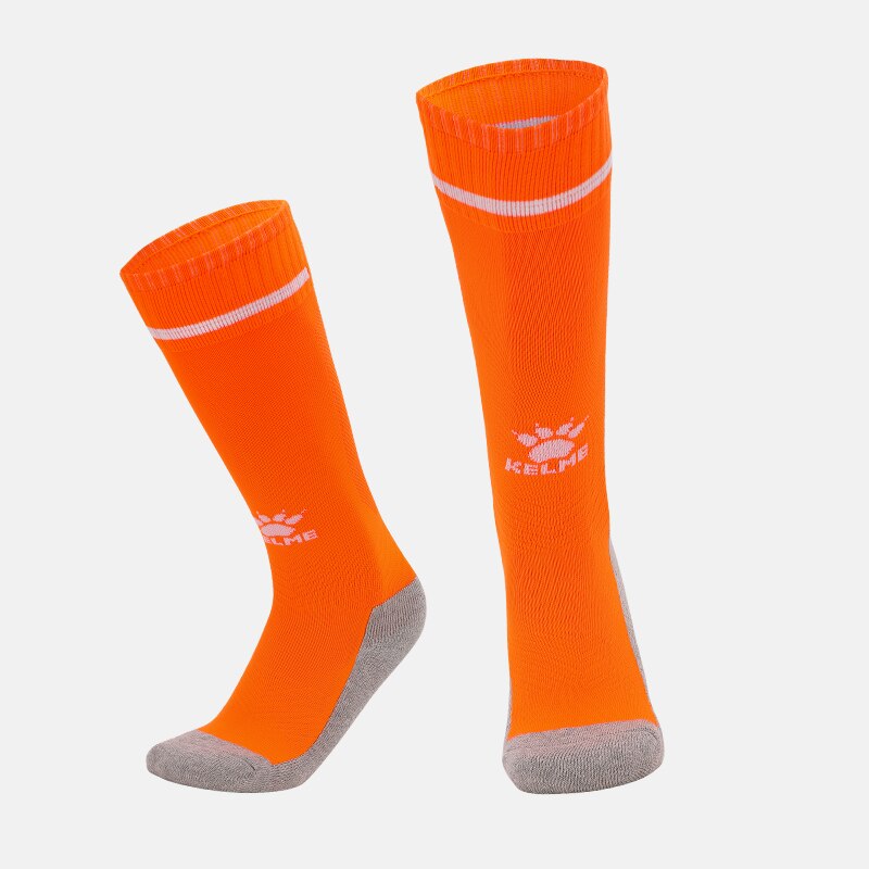 KELME-calcetines de fútbol para niños, medias deportivas transpirables por encima de la rodilla, para competición, entrenamiento, baloncesto, 8101WZ3001: Orange Socks