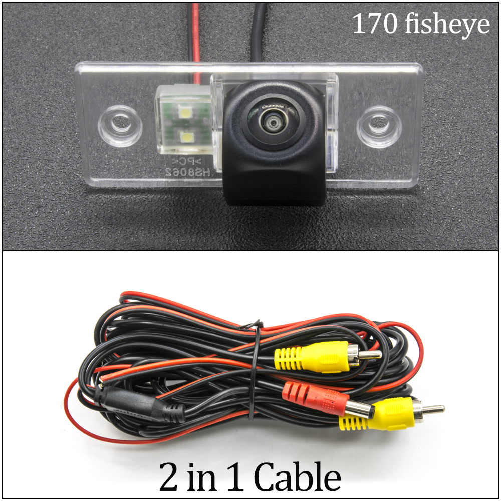 Vehicle Rear View Camera For Skoda Fabia MK1 MK2 2000 2001 2002 2003 2004 2005 2006 2007 Car Monitor: 170 fisheye