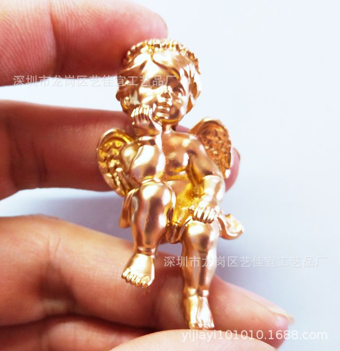 Décor réfrigérateur à aimant 3D | Aimant mignon européen, petit ange ablier or, aimants de réfrigérateur, résine autocollant de message, idée mignonne: angel 1-2.5x5cm