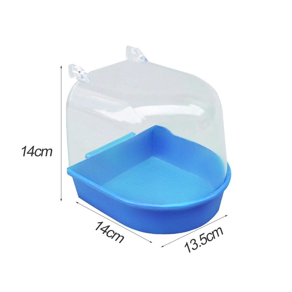 1pcs Water Bath Tub For Pet Birds Cage Hanging Accessory Bowl Birdbath PVC Pet Birds Cage Hanging Bathtub Small Bird