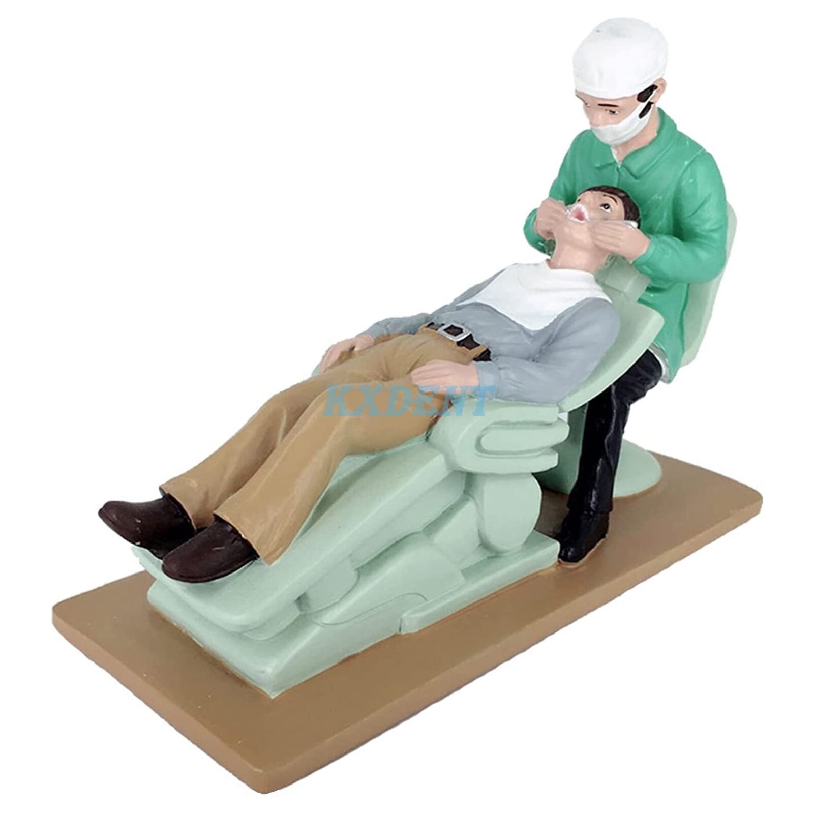 1 stücke Zahnmedizin Klinik Schreibtisch Dekoration Zahnarzt Harz Zahn Skulptur Ornamente Artcrafts Figuren Zahnmedizin: Grün