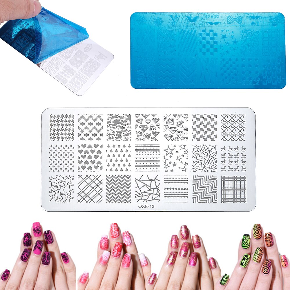 ELECOOL 1 st Mixed Nail Art Stamping Plate Image Transfer Print Template Printing UV Gel Rvs Manicure Tool