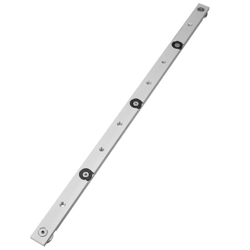 Aluminum Slot Miter Track Jig Fixture 300/450mm Size Adjustable Stainless Steel Runner for Table Saw Gauge Rod Woodworking Tool