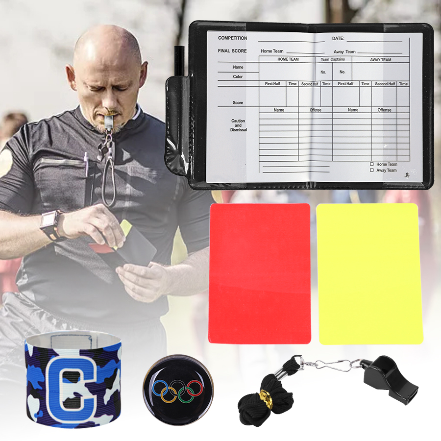 1 Set Voetbalscheidsrechterskit, Rode En Gele Kaart Professionele Wedstrijdopname Scheidsrechtersbenodigdheden