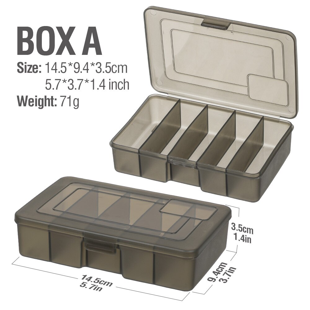 DONQL Fish Lure Hook Organizer Case Connector Plastic Storage Fishhook Box Fishing Tackle Box Fish Tool Accessories Storage Box: A 14.5cm