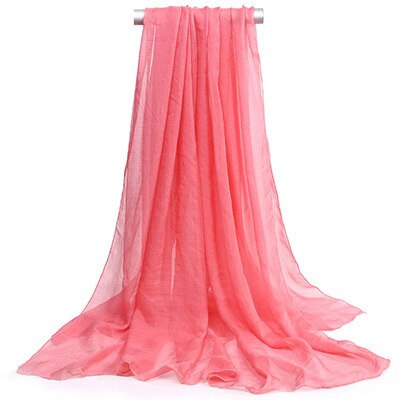 150*90cm solide hvite kvinner vanlig boble chiffon skjerf hijab wrap printe solide sjal strand utendørs store silke skjerf sjal kvinne: 02
