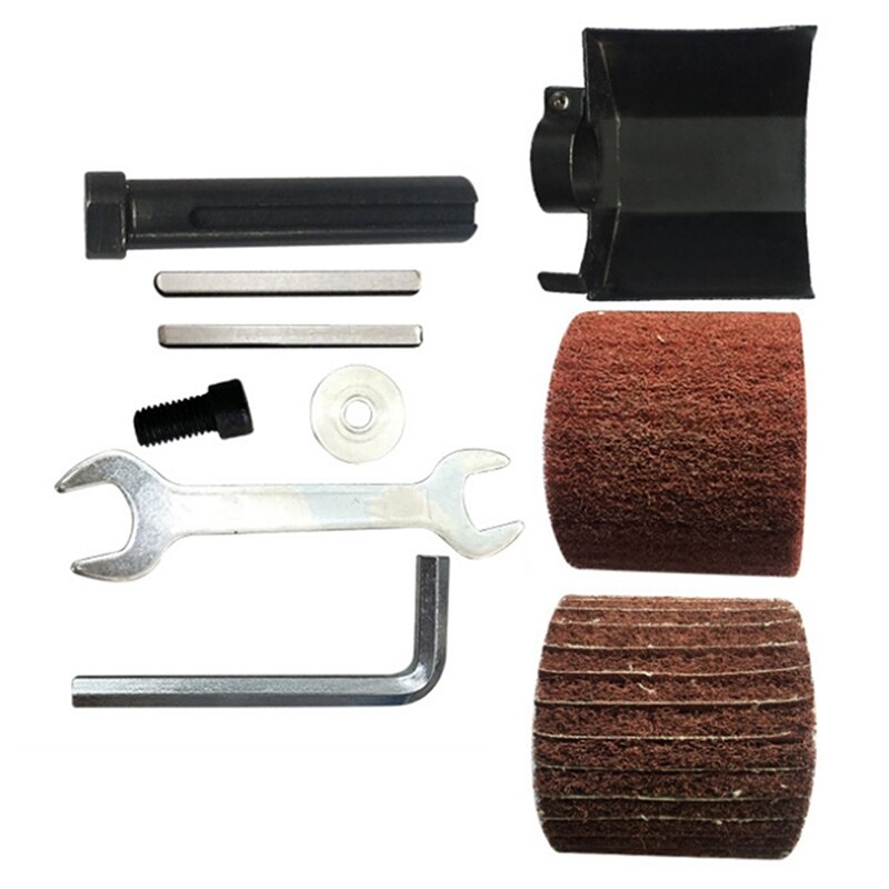 Multifunctional Electric Angle Grinder Burnishing Polishing Machine Attachment Accessories Metal Steel Wood Sander: black