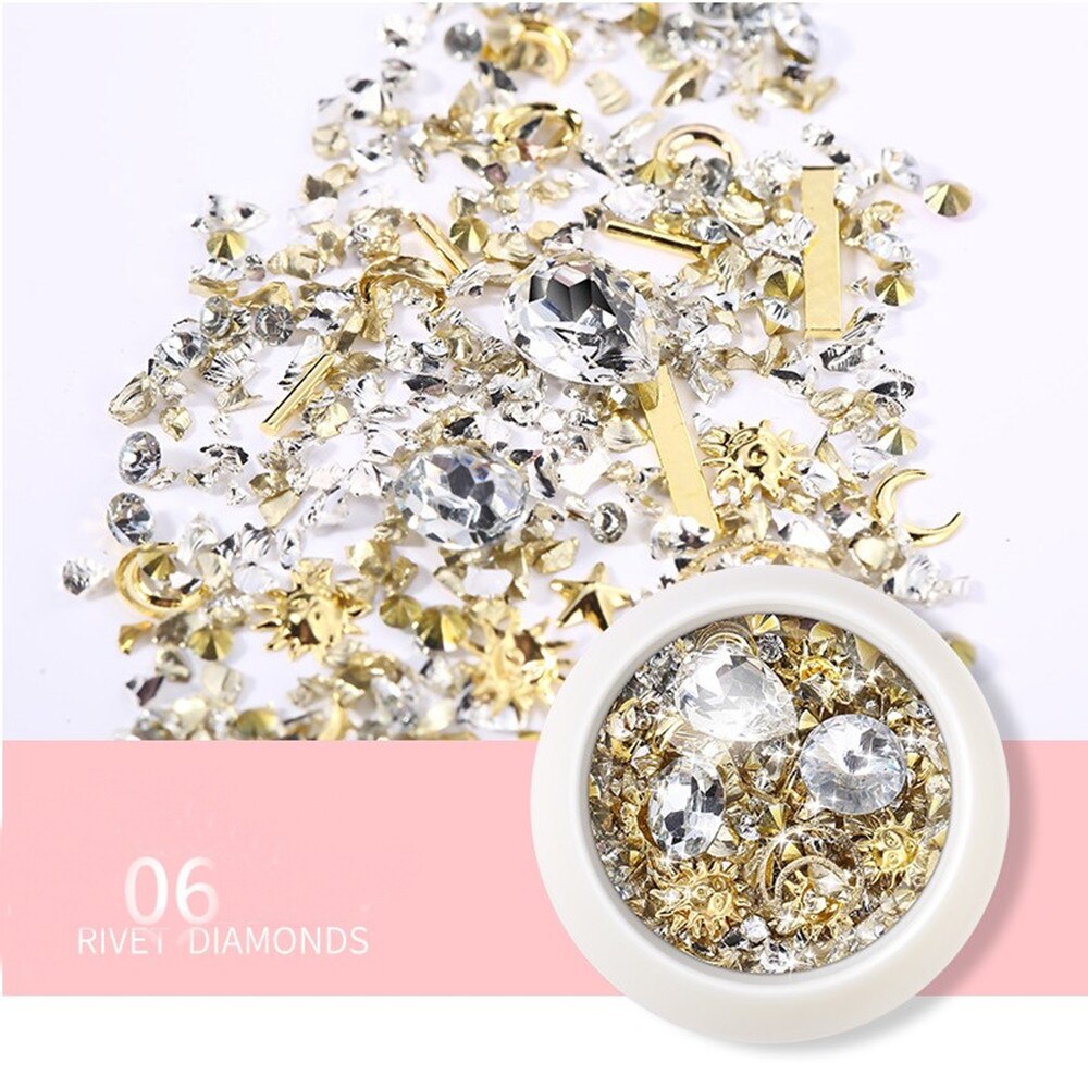 Rivet coloré mixte diamant et paillettes métalliques, décoration pour Scrapbooking, fabrication de cartes artisanales en papier: NC01-6