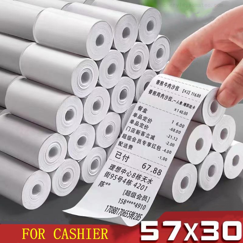 10/20/30/40/50 rolls Thermal Paper Label Paper Photo Paper for PeriPage PAPERANG Mini Photo Printer 57*30mm