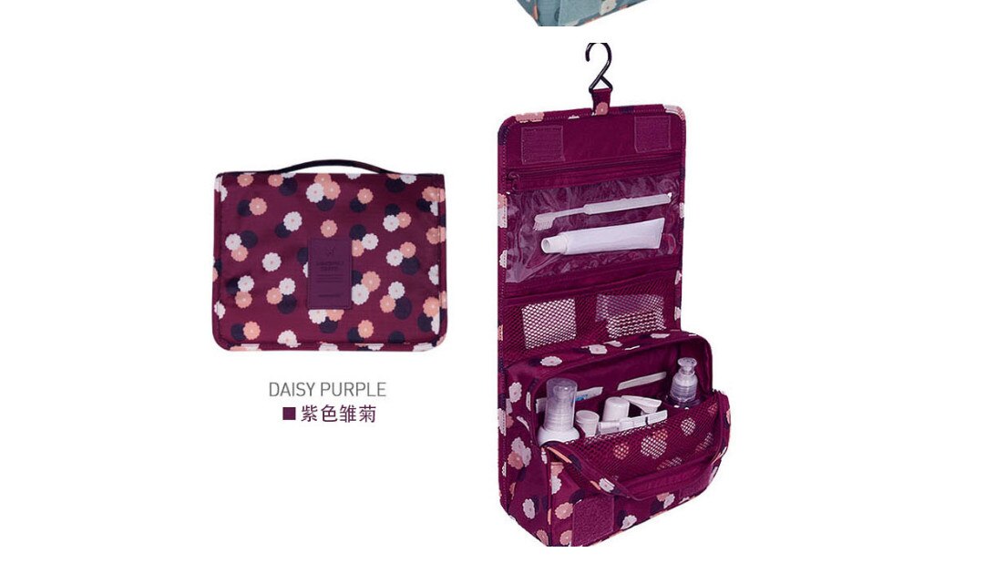 Osmetic Organizer Bag Opknoping Reizen Camping Make Toiletartikelen Badkamer Wassen Kit: Bourgondië