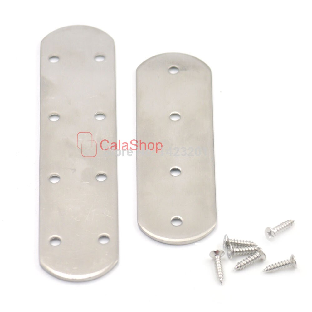 2 Pcs / Lot 125mmx38mm 170mmx40mm Length Stainless Steel Flat Fixing Plate Bracket Corner Brace Joint Fastener Plate Connector
