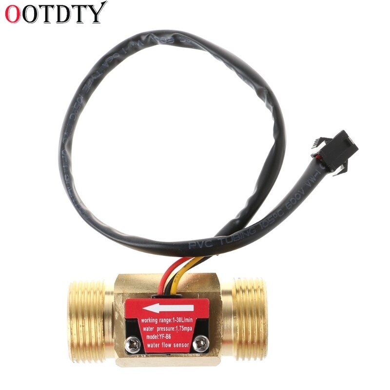 Water Fuel Flow Meter Sensor Counter Hall Flowmeter pool float switch for water heaters,credit card machine DN20 G3/4 1-30L/min