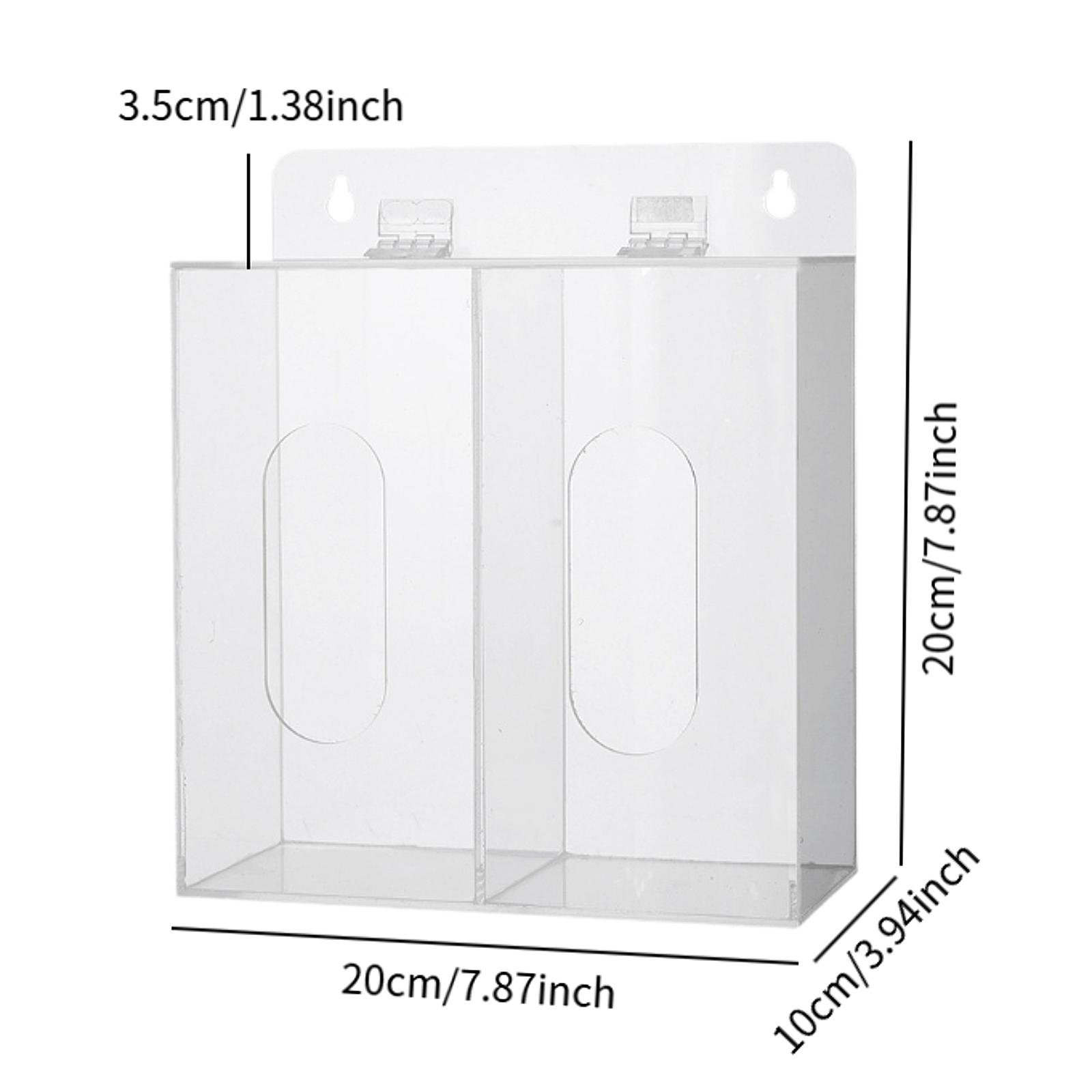 Akryl engangshanske dispenserboks organizer dispenser veggmontering eller bord gjennomsiktig for hansker: Grønn