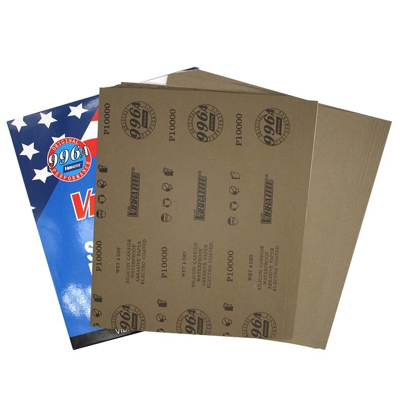 A9 " x11 " vanntett sandpapir slipepapir 600 til 10000 korn vått / tørt til bilpolering