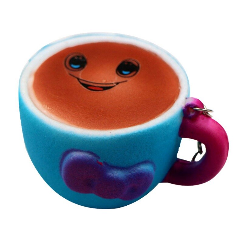 Squishy speelgoed Kawaii Cute Coffee Cup Squishy soft Slow Rising Cream Scented Stress Reliever Toy funny Key Chain kids