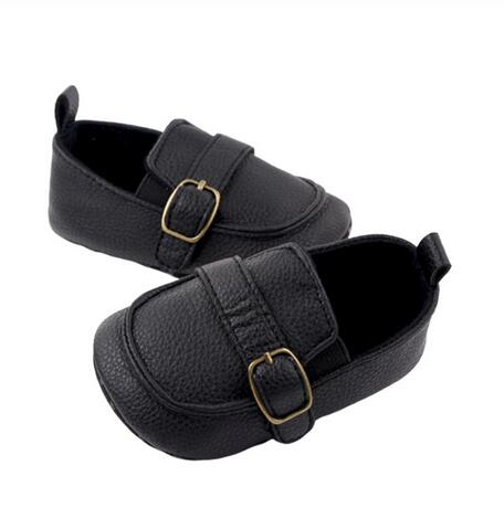 0-18m baby eerste loopstoeltjes 1 paar baby meisjes jongens schattige stevige schoenen erwten schoenen pu leren babyschoenen zachte onderkant peuter