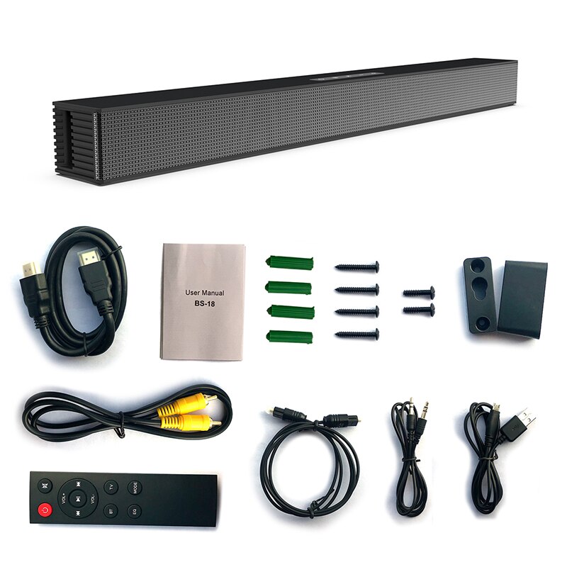 BS-28B 20W TV Sound Bar Wired and Wireless Bluetooth Speaker Home Surround SoundBar for PC home Theater TV Speaker
