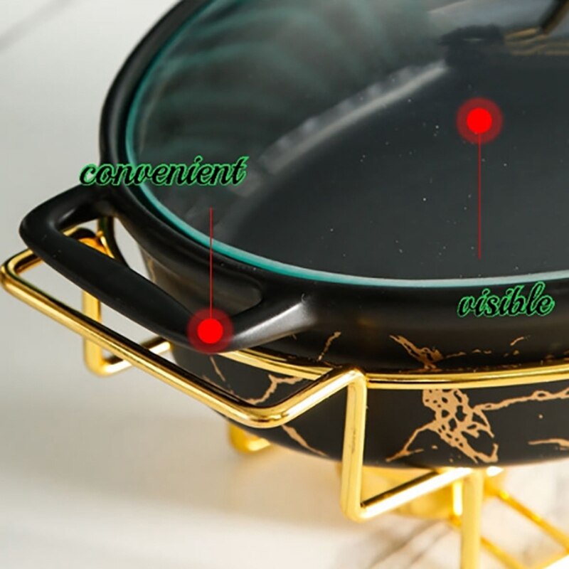 Oval Ceramic Plate Soup Pot Household Soup Pot Ceramic Pot Heating Multi-Purpose Ceramic Pot Buffet For Wedding Party
