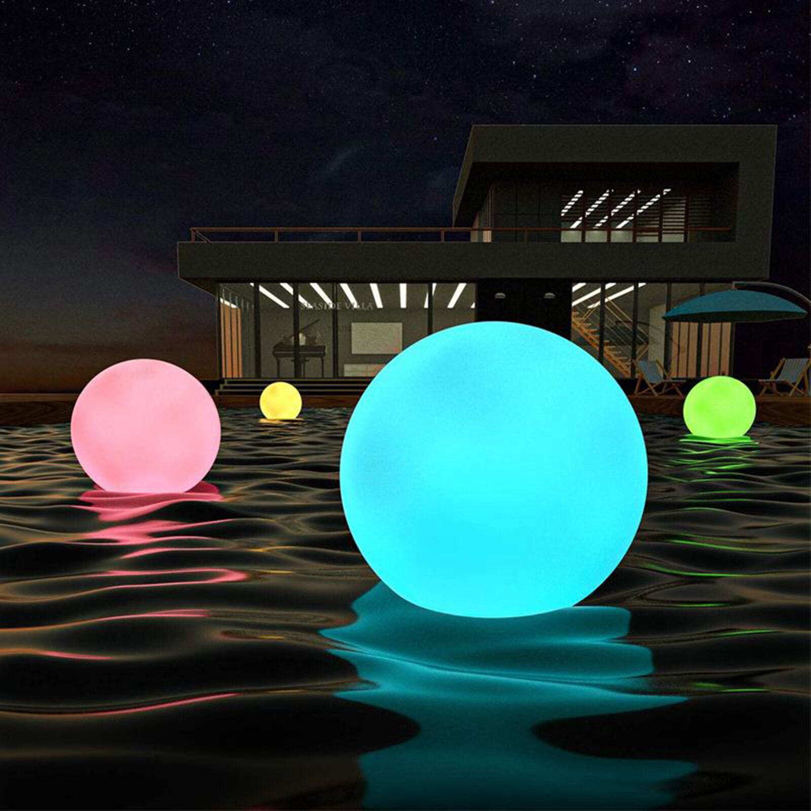 Waterproof Solar Powered LED RGB Ball Light Outdoor Garden Lawn Landscape Lamp