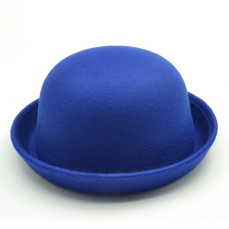Brand Little girls fedora hat Dome cap Children dress hats Kids caps felt hats wool felting Bowler hat