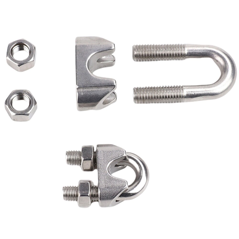 4 Stuks Verbinden Kabel Clip Draai Tool Accessoires Grip Roestvrij Mini Duurzaam Professionele Roestvrij Staal Thuis Wirerope Klem