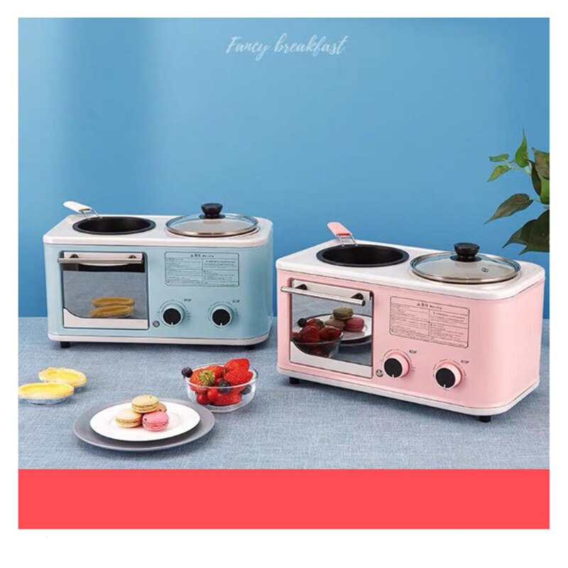 Exquisite and simple multi-functional breakfast machine, oven, pan frying, cooking pot, three in one, more simple and convenient