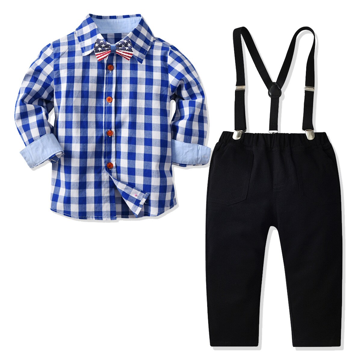 Conjuntos de ropa para niño pequeño, camisas formales a cuadros para niño, Tops + Pantalones, trajes de 2 piezas para niño, trajes de Año 2022