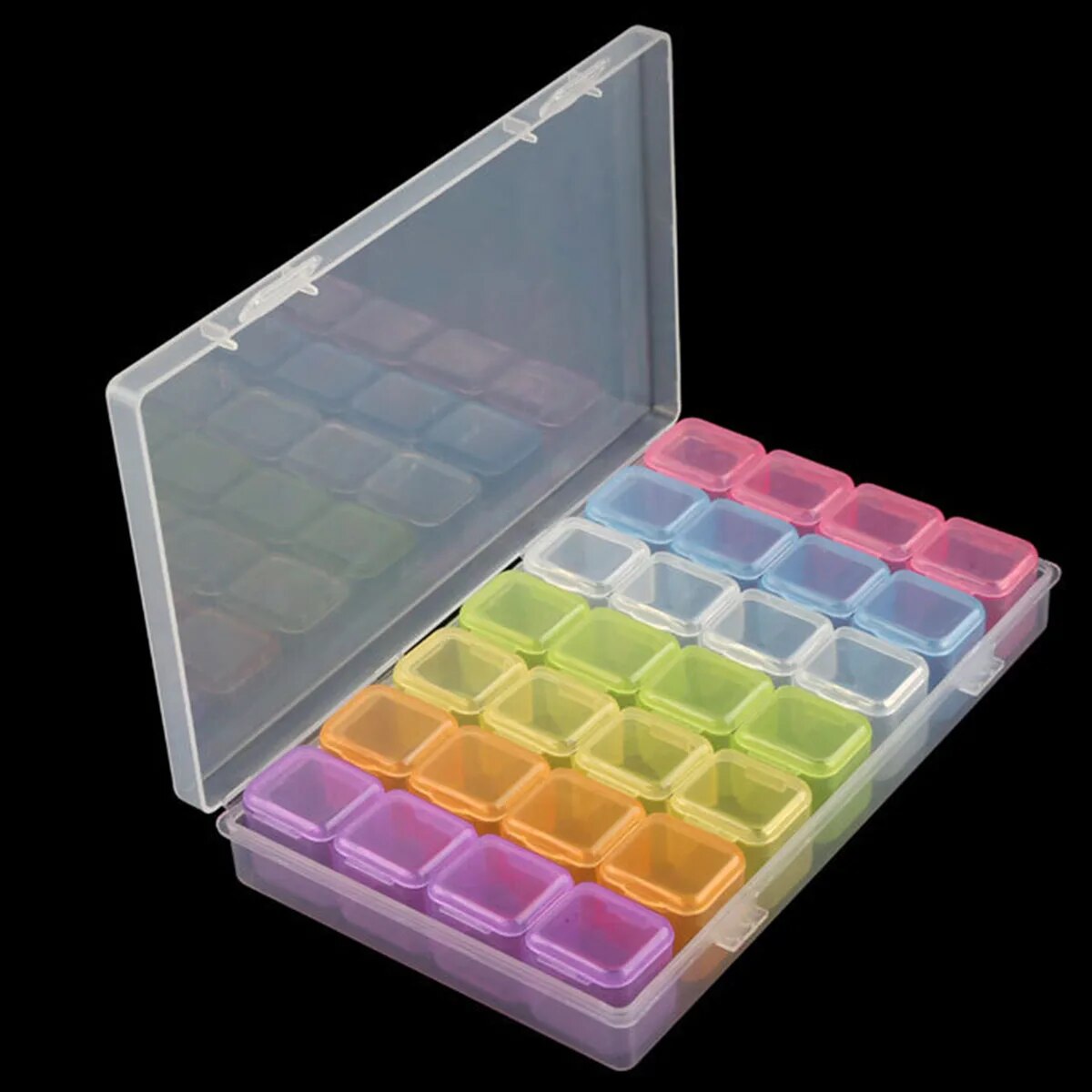 5D DIY Diamant Malerei Werkzeuge Zubehör Lagerung Box Container Diamant Stickerei Zubehör Bohrer Box Mosaik Container Fall: Rot