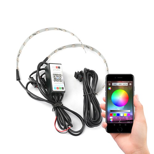 RONAN APP Bluetooth RGB LED colorful Devil Eyes Demon 360 light retrofit car Projector MH1 Lens: For 3.0 Lens