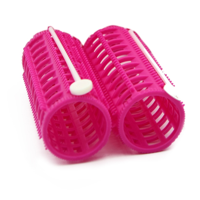 18 stk/sæt 20mm plastik tand hårrulle med faste stifter fluffy lag hår air bang krølle stænger curlers frisør styling  u1196