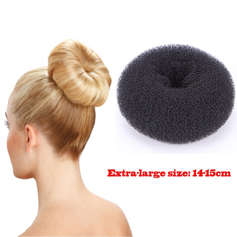 Diadema de rosquilla extragrande de 15cm, accesorio de esponja de espuma mágica, disco para el pelo, moño Updo, accesorios para la cabeza, herramienta para el cabello DIY