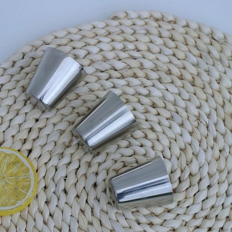 1/4 Stuks 30Ml Outdoor Praktische Roestvrijstalen Bekers Mini Set Glazen Voor Whisky Wijn Met Case Reizen Draagbaar Wijnglas