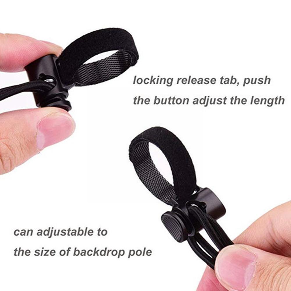 4 stück/packung fotohintergrund-seitenclips, hintergrundstoffklemmen, 20cm verstellbare gummibänder für fotostudio-videoaufnahmen,  i3 x 1