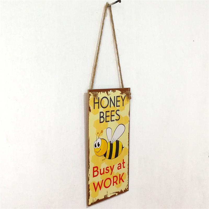 Winomo Honing Bijen Drukke Op Werk Grappige Hout Teken Tuin Decoratieve Plaque Opknoping Bord