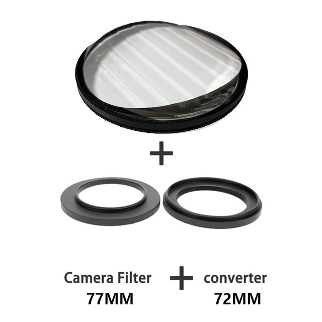 Acessórios de filtro de câmera repetir vários imagem colorida prisma de vidro 77mm caleidoscópio mutável número de assuntos fotografia: 72mm